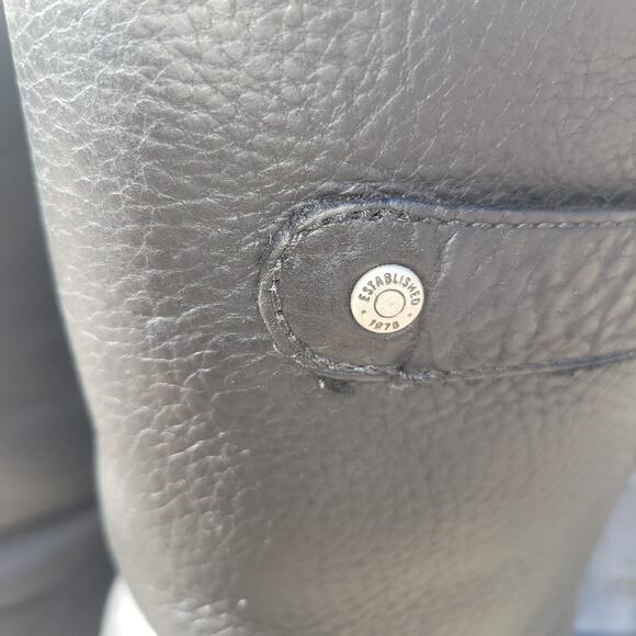 UGG 5678 Kensington Black Leather Shearling Biker Buckle Moto Boots Women Sz 10 - Picture 7 of 13